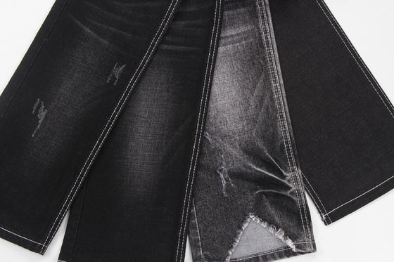 Vải Denim co giãn màu đen sẫm chất lượng cao cấp cho quần jean