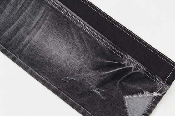 Vải Denim co giãn màu đen sẫm chất lượng cao cấp cho quần jean