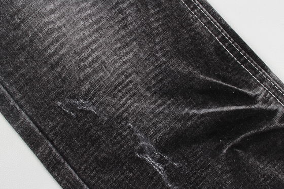 Vải Denim co giãn màu đen sẫm chất lượng cao cấp cho quần jean