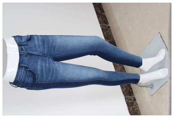 Vải denim Lycra Slub màu xanh đậm cho quần jean trẻ em và phụ nữ