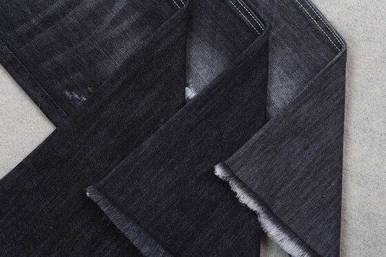 9.8oz Sulphur Black Warp Slub Denim fabric 100% cotton desizing jeans fabric