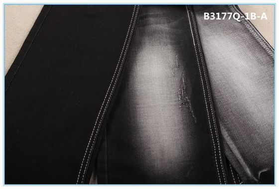 9.5 Oz Sulfur Vải denim thô màu đen