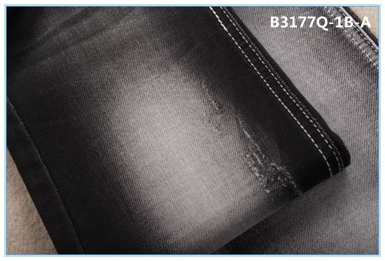 9.5 Oz Sulfur Vải denim thô màu đen
