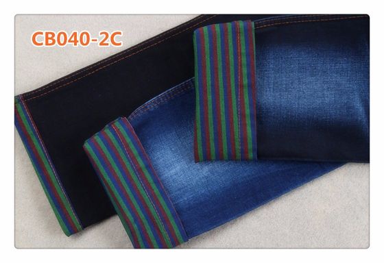 Red Blue Green Weft Sợi ngang 10 Oz Denim Vải