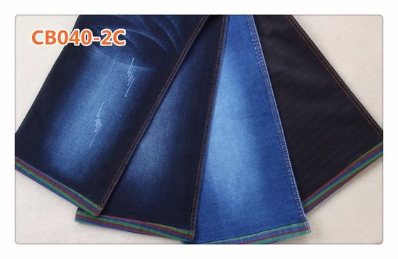 Red Blue Green Weft Sợi ngang 10 Oz Denim Vải