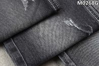 Twill Cotton Polyester Spandex Denim Vải Sulfur Màu đen với lớp hoàn thiện Sanforizing