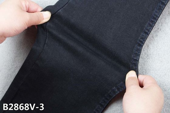 59 "Rộng 10,9oz Vải Denim Căng Cao TR Quần jean đen lưu huỳnh