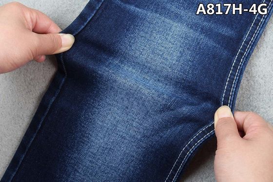 11.2oz Vải Denim Căng Màu Indigo Blue Sanforizing Jeans Với Sợi OA