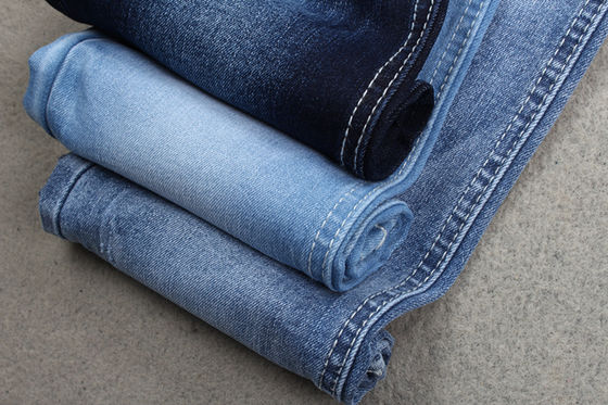 Indigo Blue Jeans Denim Vải cotton Poly Spandex cho nhà máy may mặc