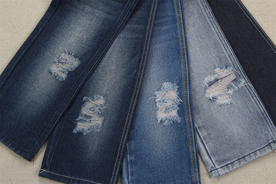 GOTS 13.5 Oz Vải denim 100% cotton Không co giãn Màu xanh tái chế