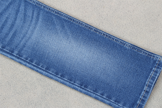 Indigo Blue Crosshatch Denim Fabric Slub Full Stretch 10.3 Một lần Jeans Vật liệu