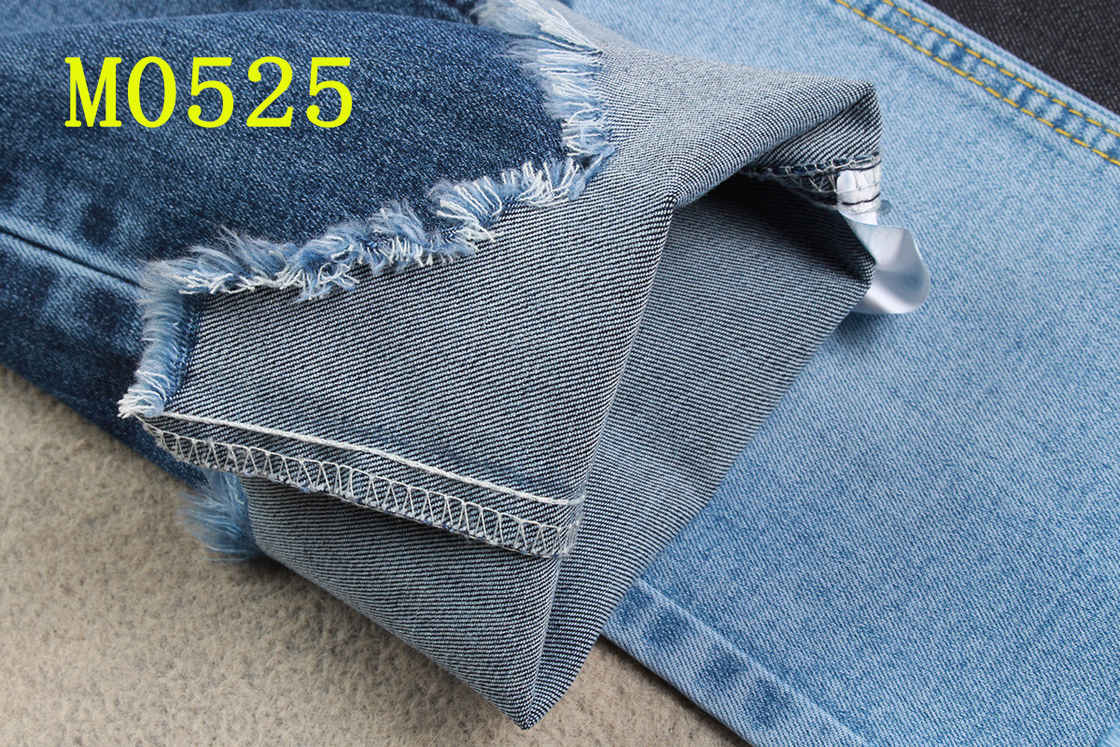 Vải denim co giãn lõi kép 9,7Oz với Slub Desizing Vải Polyester Spandex Jeans