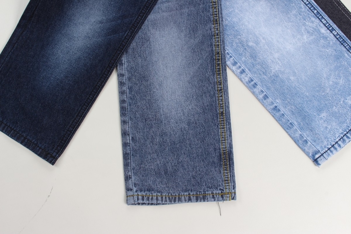Bán bán buôn 100% bông 7,3 oz vải denim cứng màu xanh đậm cho quần jean
