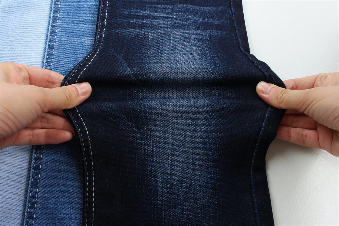 Vải Denim có độ đàn hồi cao phù hợp với phụ nữ 11.4 oz Trọng lượng trung bình TR Vật liệu Denim với đặc tính slub