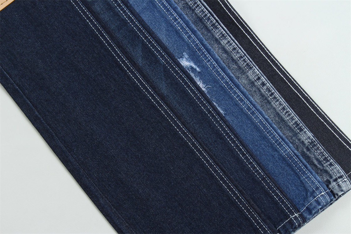 Ít hơn 2 đô la 12 ounces 190cm Indigo Cotton Polyester Dệt Denim cứng cho quần jean