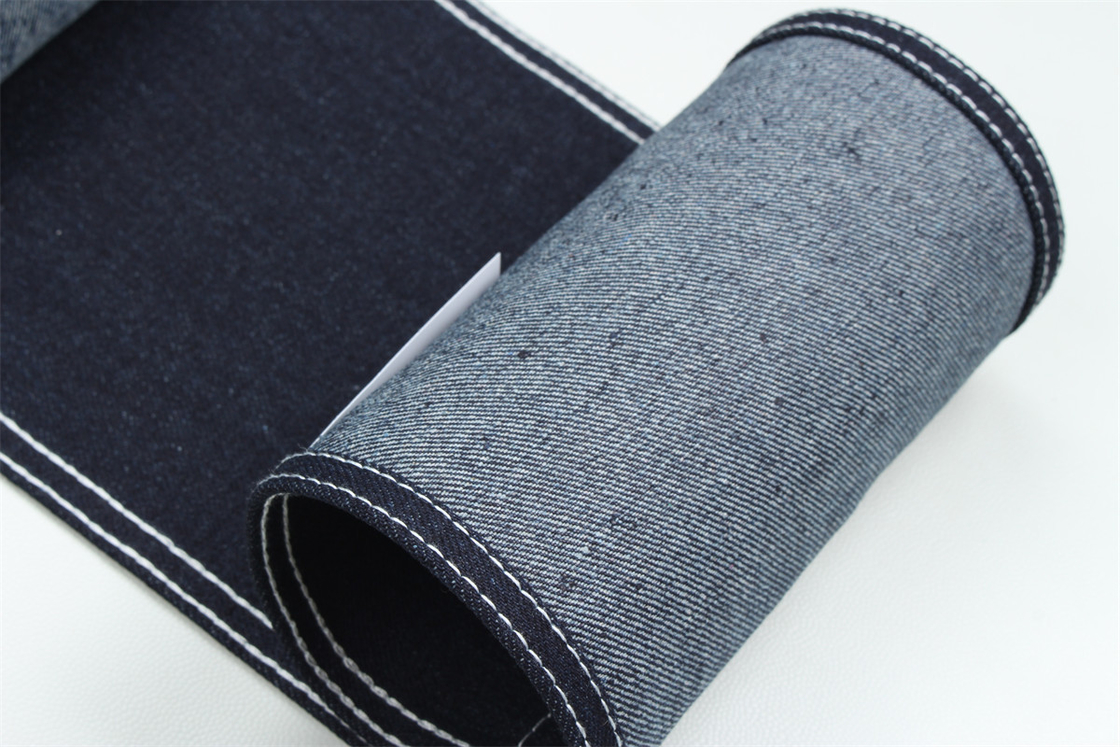 Vải denim sợi tái chế trong một màu xanh rất sâu 11,5 oz độ đàn hồi cao