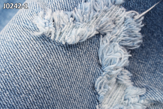 Cotton Light Stretch Denim Fabric Dark Blue Color 58 Inch Width