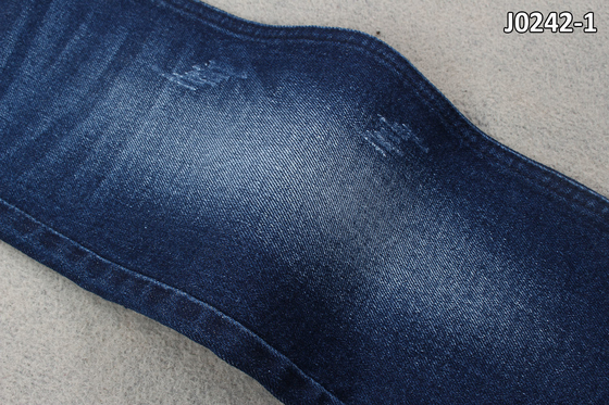 Cotton Light Stretch Denim Fabric Dark Blue Color 58 Inch Width