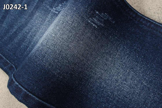 Cotton Light Stretch Denim Fabric Dark Blue Color 58 Inch Width