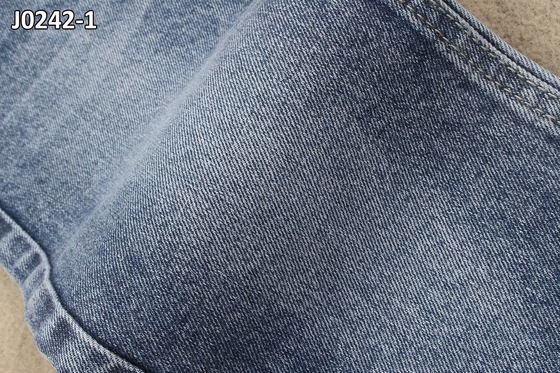 Cotton Light Stretch Denim Fabric Dark Blue Color 58 Inch Width