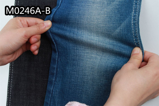 150cm 9.1Oz Cotton Spandex Denim Fabric For Jeans Dress Shirting Clothing Crosshatch Slub Tie Dye