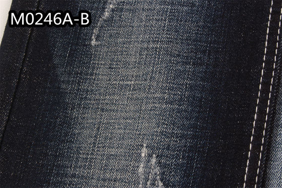 150cm 9.1Oz Cotton Spandex Denim Fabric For Jeans Dress Shirting Clothing Crosshatch Slub Tie Dye