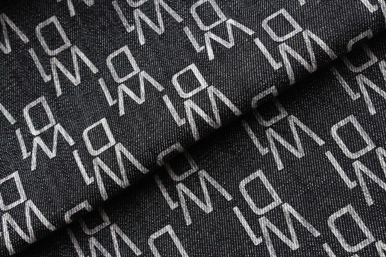 13oz Denim Twill Fabric Customized Print Pattern Face And Back Side