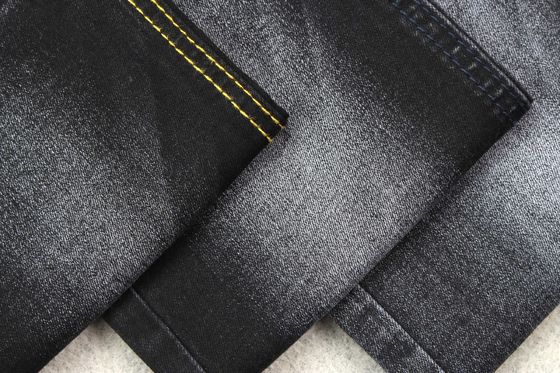 Giá tốt Mặt sau màu đen Vải denim đen nguyên chất 9OZ để làm quần jean trực tuyến