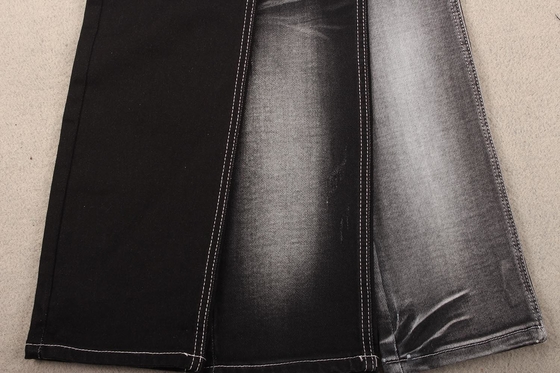 Màu sắc in hoa lưu huỳnh Màu đen Tay cảm thấy vải denim mềm