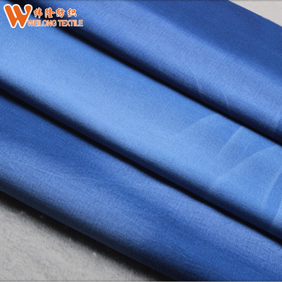 Các nhà sản xuất vải denim căng cotton Viscose màu xanh đầy màu sắc