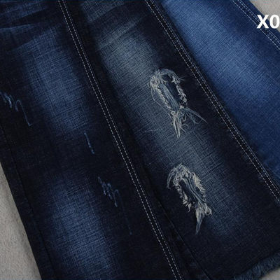 Giá tốt 10.5 Một lần Crosshatch Slub Vải denim căng kép cho quần jean Chiều rộng 150cm trực tuyến