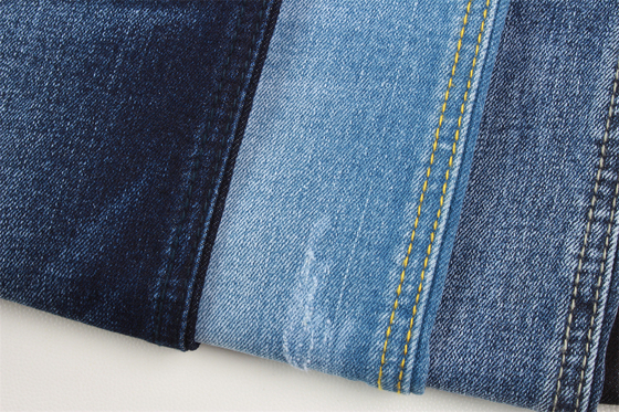 Vải denim co giãn 360Gsm 3/1 Twill tay phải với Slub