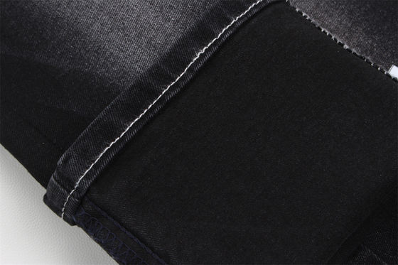 Giá tốt Vải denim co giãn 356gsm 10,5Oz Màu đen 3/1 Twill tay phải trực tuyến