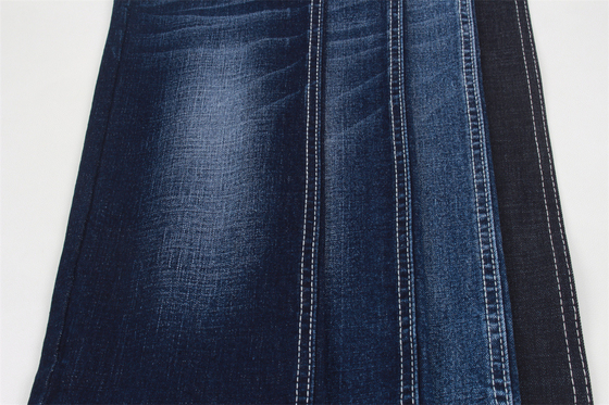 Vải denim 10,5Oz Crosshatch Slub với cảm giác tay mềm mại co giãn Màu đen
