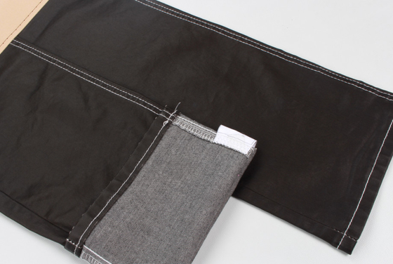 6.8oz Spandex phủ dệt denim cho phụ nữ Đen phủ màu đen vải