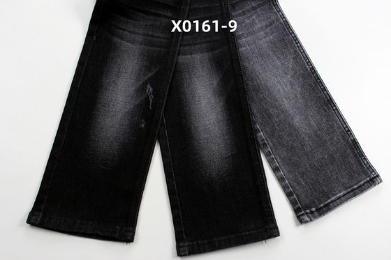Giá tốt 10.5 Oz Màu đen High Stretch Warp Slub Denim Fabric Cho Jeans trực tuyến