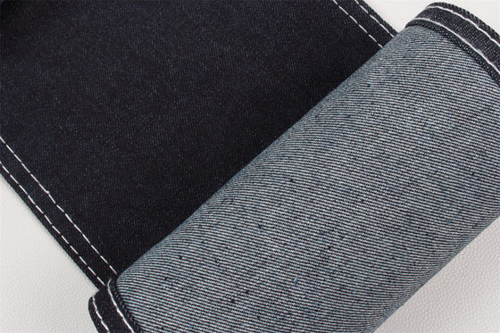 Giá tốt Màu xanh đậm cao Spandex Cotton Polyester Stretch Denim Jeans Vải trực tuyến