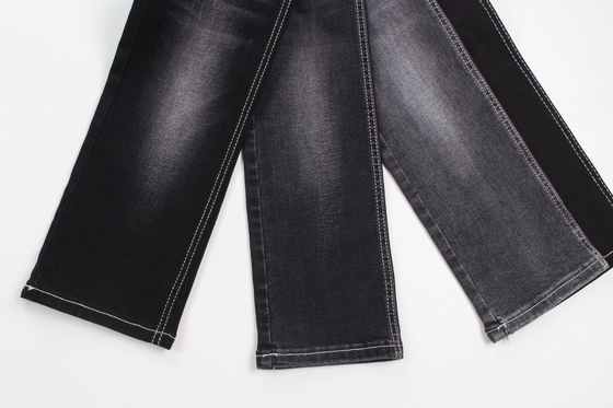 bán nóng 10 oz warp slub cao kéo dài mặt sau màu đen vải denim dệt cho quần jean