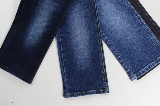 Giá tốt 2024 bán nóng 12,5 oz màu xanh đậm kéo dài vải denim dệt cho quần jean trực tuyến