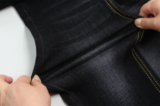 Giá tốt 11 Oz Warp Slub Black Denim Fabric For Man Jeans High Stretch India Market Style bán nóng trực tuyến