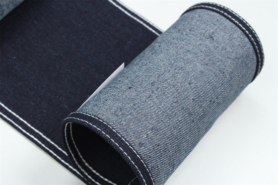 Vải denim sợi tái chế trong một màu xanh rất sâu 11,5 oz độ đàn hồi cao