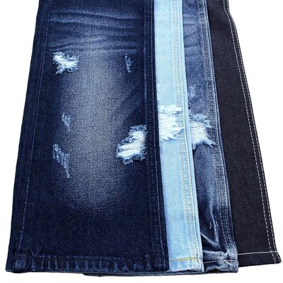 Vải denim cứng màu xanh siêu đậm 100% cotton dùng cho quần jean