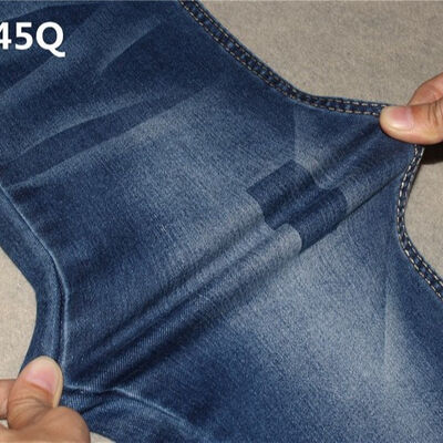 Giá tốt Vải denim indigo dệt satin siêu co giãn 10,5 oz 62/63