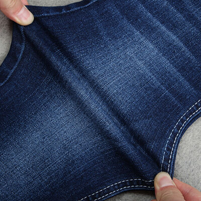 Giá tốt 9.4 oz Indigo Blue Jeans Denim Fabric Cotton Poly Spandex Power Stretch Trung trọng trực tuyến