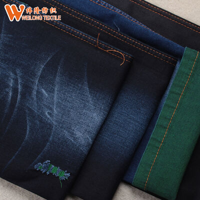 Giá tốt Green Backside Cotton Viscose Spandex Denim Fabric cho người đàn ông Jeans trực tuyến