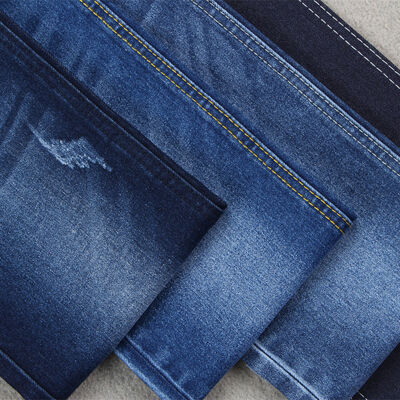 Giá tốt Hot bán 10,5 oz Cotton Polyester Stretch Jeans Denim Vải cho nam giới Jeans trực tuyến