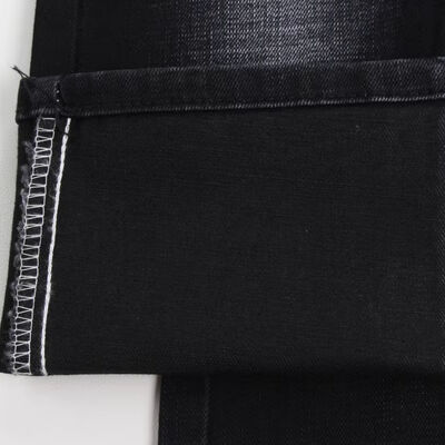 Giá tốt 76% Cotton Stretch Yarn-Dyed Denim Fabric 12 oz Black Crosshatch Slub cho nam/phụ nữ trực tuyến