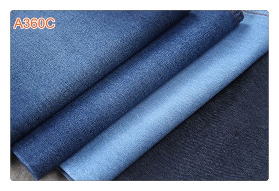 Giá tốt 8 OZ Sanforized 90% cotton 10% Polyester Vải denim co giãn màu xanh nhạt trực tuyến