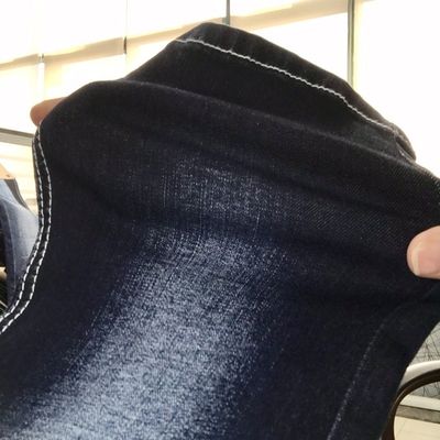 Giá tốt 72% cotton 28% Polyester 1,5% Spandex Vải denim co giãn nhẹ 9.5 Ounce trực tuyến