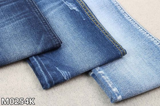 Giá tốt 9.5oz Repreve Polyester Denim Vải Màu xanh đậm với sợi dọc trực tuyến